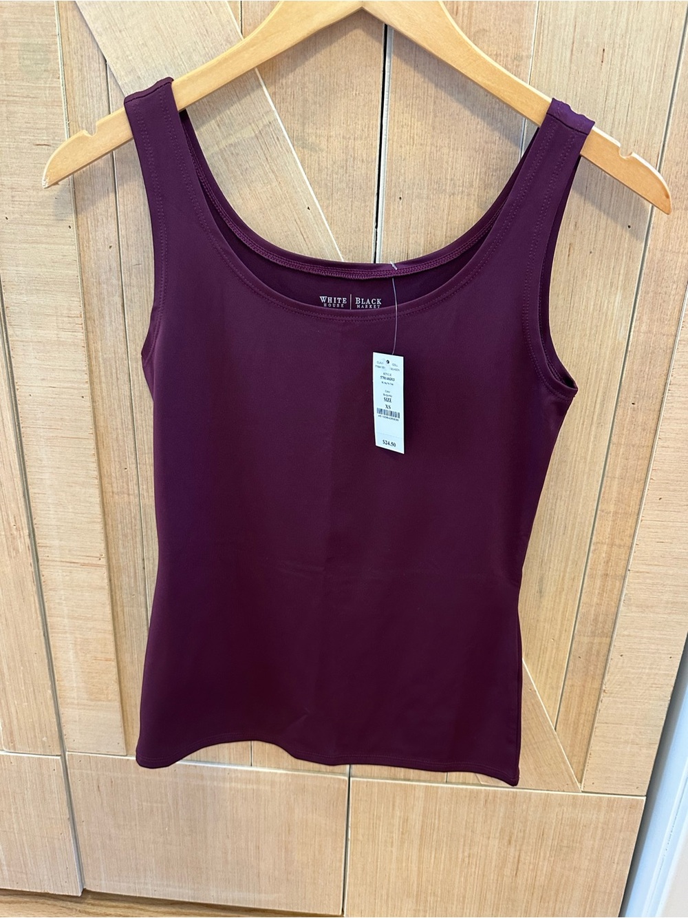 White House Black Market Plum Scoop Neck Tank Top XS